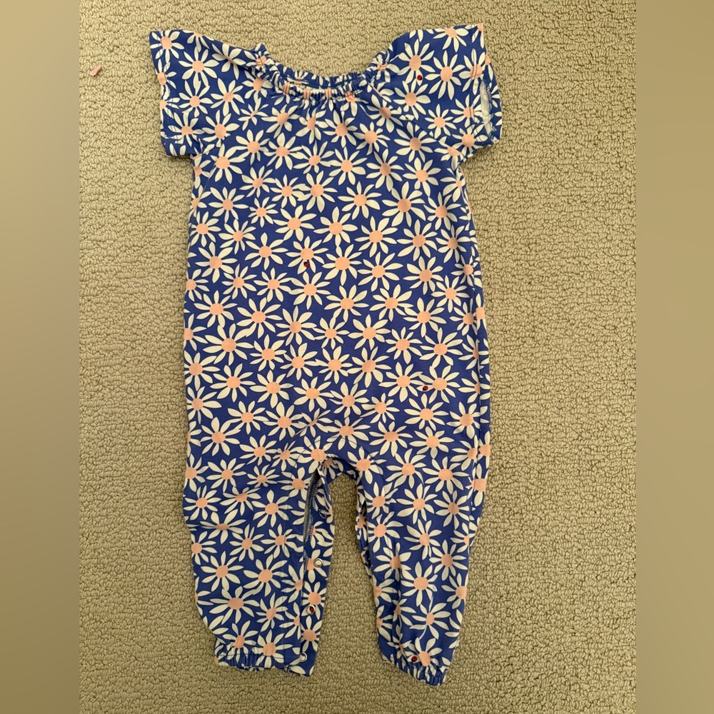 NWOT Hanna Andersson Blue and White Flower Print Dress